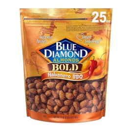 Blue Diamond Almonds Habanero BBQ Flavored Snack Nuts, 25 Oz Resealable Bag