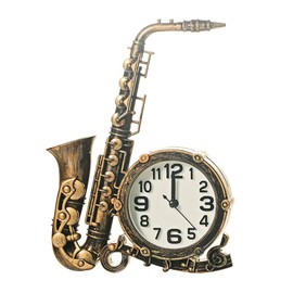 MAGICLULU Digital Clock Vintage Alarm Clock for Bedroom Children Desktop Children's Alarm Clock Table Decoration Table Clock Retro Alarm Clock Saxophone Shelf Antique Clock Decorate Small Clock