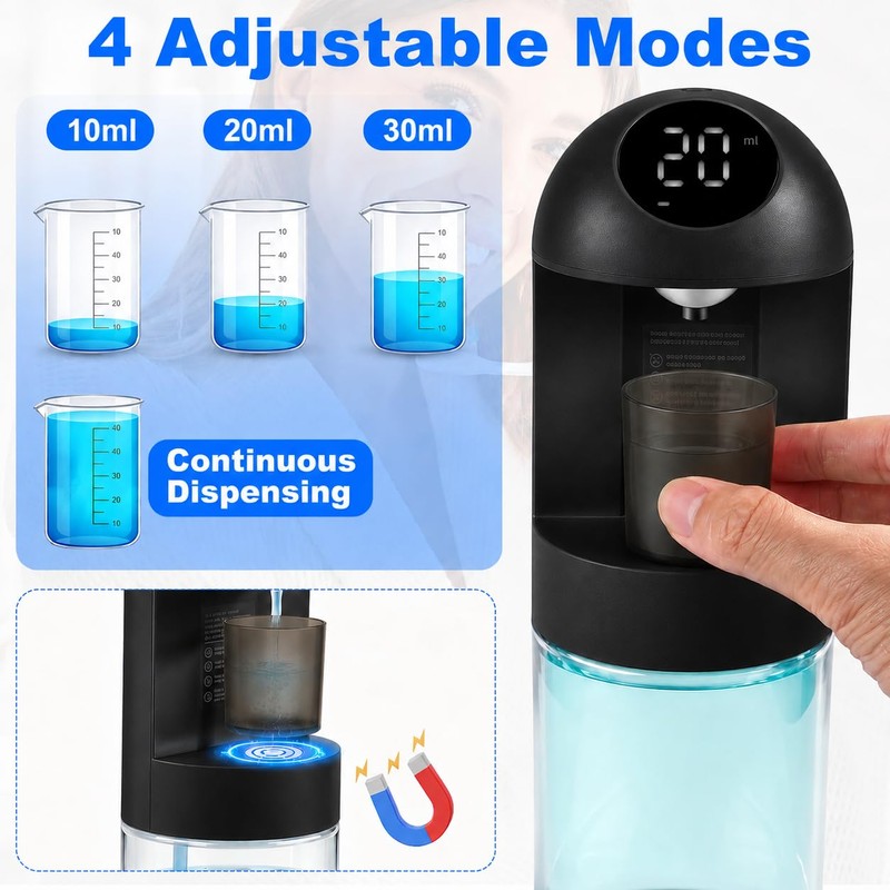 Automatic Mouthwash Dispenser for Bathroom, 20.3 oz Touchless Electric Wall
