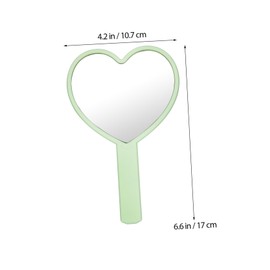 Vaguelly 12 Pcs Heart Shaped Handheld Mirrors Portable Makeup Mirrors in Black White Pink Green Cute High Definition for Salon Home Use for Friends