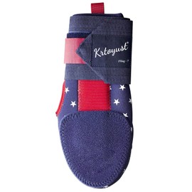 KRTOYUST® Sliding Mitt - Baseball Softball Baserunning Sliding Glove with Elastic Compression Strap, Custom Design for Youth and Adult (Left Hand, Navy/Scarlet/White, Youth)