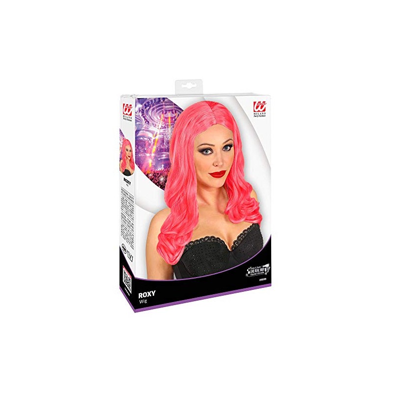 Widmann 09806 Roxy Wig Pink Every Night Party Fashion Carnival