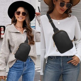 CORALDAISY Crossbody Bags for Women Small Sling Bag Cross Body Purses for Women Leather Cross Body Bag Gifts, Black