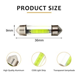 Wevdn 4PCS RV Refrigerator Light Bulb, 12V Automotive Dome Light Replacement LED Bulb, LED Light Bulb Compatible with RV Refrigerator and Camper Dome, Universal Car Accessories (36MM)