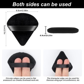 24 Stück Dreieck Makeup Puderquaste Dreieck, Powder Puff, Kosmetik Puderquaste, Make up Gesicht Schwämmchen Puderquaste, Waschbar Wiederverwendbar Makeup Sponges für Loses Puder Foundation