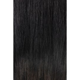 WIG ME UP - EX03-1 Clip-In Hair Extensions 8 pcs complete set, full head, different width, length 16inch inch, colour: deep black 1