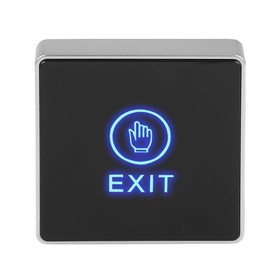 Demeras Door Touch Exit Release Unlock Button Switch Panel LED Light for Door Access Control System with blue indicator light,NO/COM output contactAccess control system