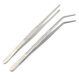 G.S Straight and Bend Stainless Steel Super Thick Tweezers Set,Pliers Aquarium Tool Fish Tank Aquatic Plants Forceps Clip