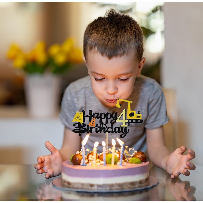 13 pezzi Decorazione per torta a forma di escavatore per
