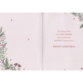 Christmas Card to Special Couple - Medium Size 6" X 9"