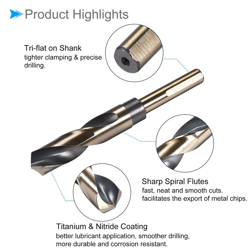 CoCud Pinch Shank Drill 20mm Advanced Titanium & Nitride Coated