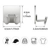 Adhesive Shower Hooks for Inside - Extra Sticky Stainless, Razor