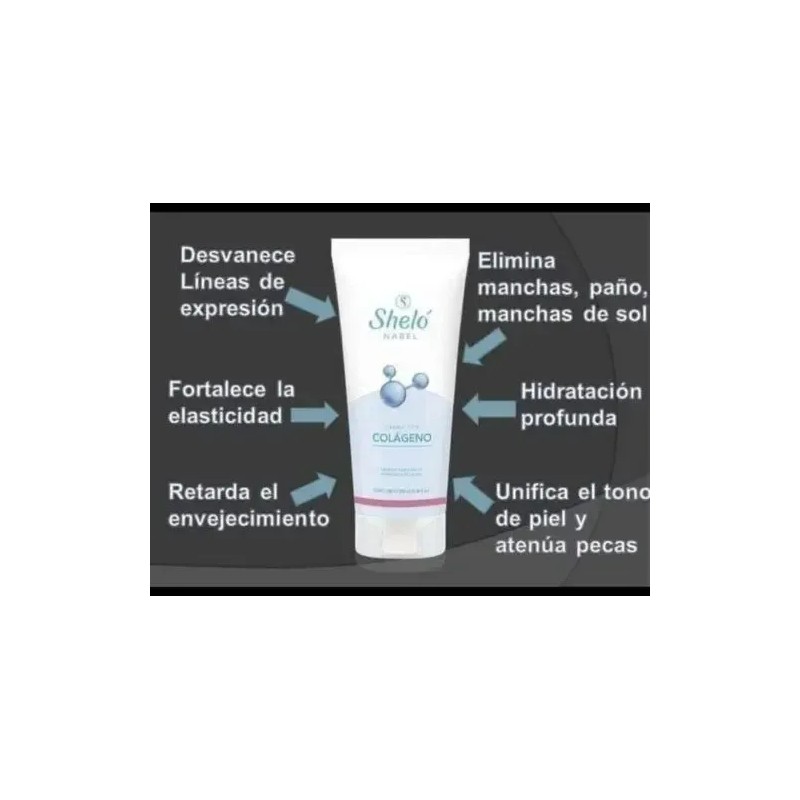 3 Pzas Crema Colágeno Piel Luminosa Elasticidad Sheló Nabel Tipo