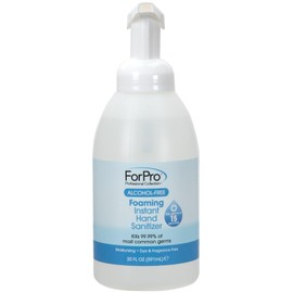 ForPro Professional Collection Alcohol-Free Foaming Instant Hand Sanitizer, Moisturizing, Dye and Fragrance Free Sanitizer, 20 Fl Oz