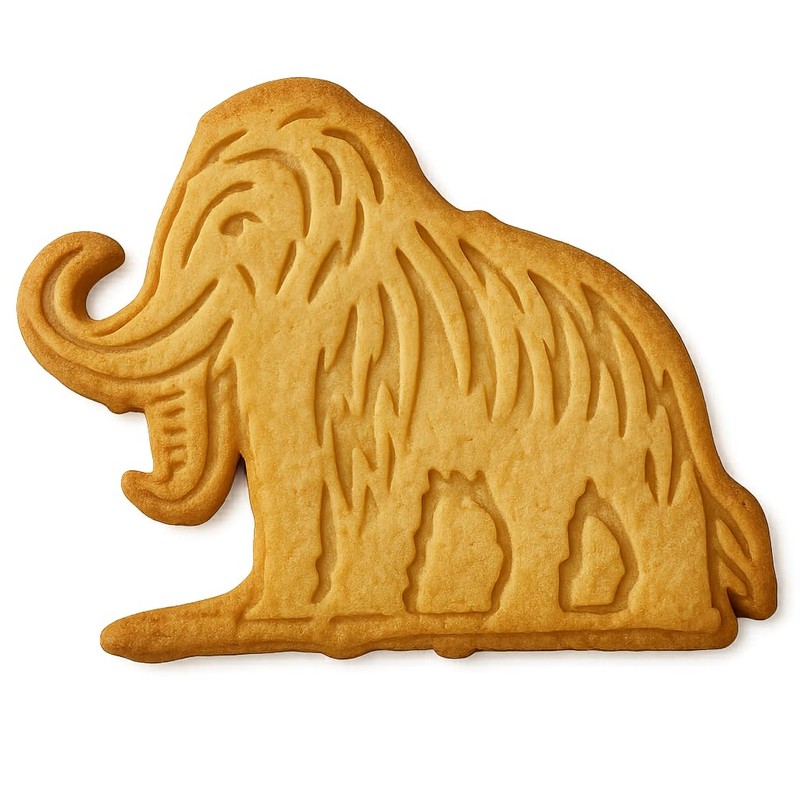 Mammoth Cookie Cutter and Stamp Set for Kids, Bakers, Crafters,