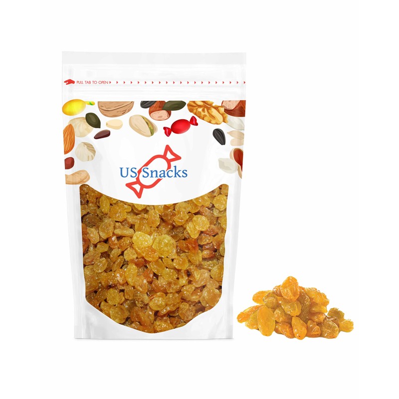 US Snacks Seedless Jumbo Golden Raisins, 2 Pound