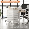 6 Tier Utility Rolling Cart with 6 Drawers Multipurpose Rolling