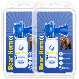 2 Pack 1.4oz Bear Horn Self Defense, Loud Air Horn for Wild Animals, 120dB Heard up to 1/2 Mile Away, Ideal for Hiking