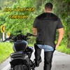 Touch&Torn Motorcycle Leather Vest for Men With Concealed Pocket Adjustable