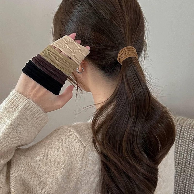 BetterJonny 15-Piece Set, Thick, Korean Style, Stylish, Non-Marking Hair Elastic,