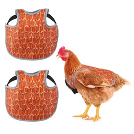 2 Pack Chicken Saddles for hens Chicken Back Protector for Hens, Comfortable & Lightweight Chicken Aprons for Hens (Orange)