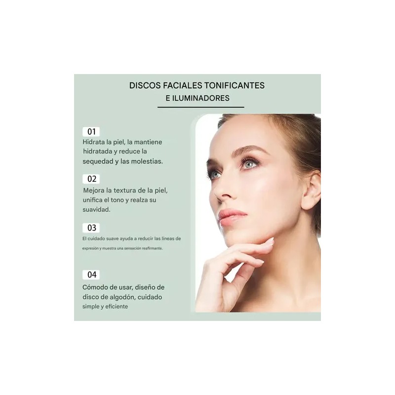 Almohadillas Tonificante Faciales Crema Hidratante 100 Pieza
