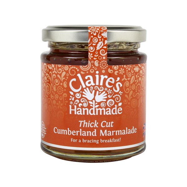 Claire's Handmade - Thick Cut Cumberland Marmalade (227g) - Traditionally Made Deliciously Distinctive Breakfast Treat, Suitable for Vegetarian, Vegan & Gluten Free Diets, GMO Free