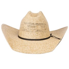 Rodeo King Bangora HD Burlap Open Crown 4 1/2" Brim Cowboy Hat Natural 73/8