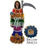 Santa Muerte 7 Potencias Color 13" Statue Holy Death Grim