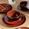 LeRatio Ceramic Dinnerware Sets for 6,Stoneware Plates and Bowls Sets,Handmade