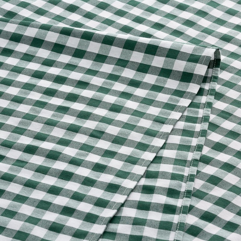 GAMUSI Pack of 6 Green Gichy Checked Cotton Napkins Heavy