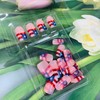 Independence Day Press on Nails Short Square Shaped Artificial Extra