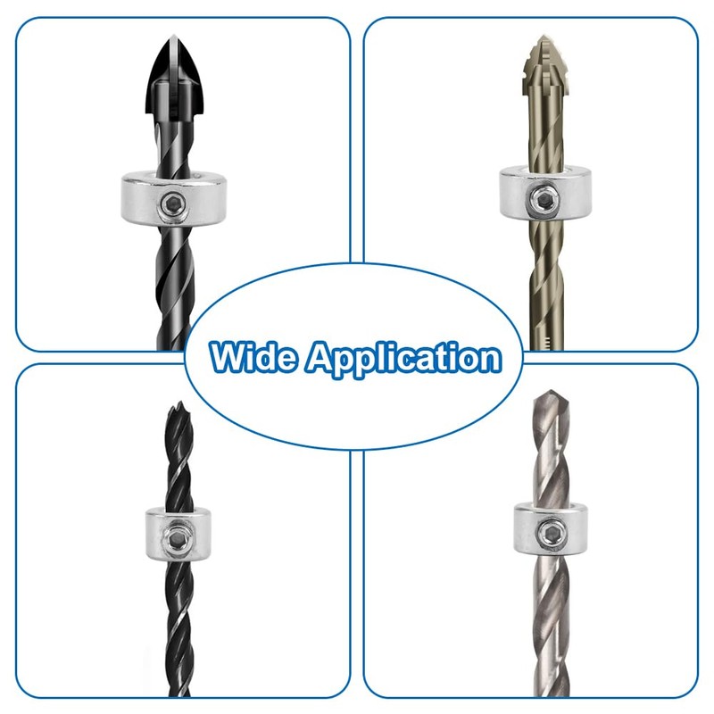 8 Piece Depth Stop for Drill 3-10 mm Depth Stop