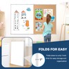 Large White Board Dry Erase Foldable Cork Board Combo, 48"