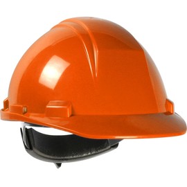 Dynamic Mont-Blanc Cap Style Hard Hat, HDPE Shell, Type 2, Class E, Foam Impact Liner, 4-Point Suspension, Wheel Ratchet Adjustment, Hi-Vis Orange (280-HP542R-31)