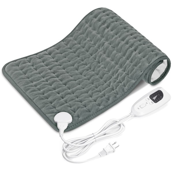 Heating Pad - KLADNDER Electric Heating Pad for Back Pain, 12"x24" Moist & Dry Fast Heat Pad, 6 Heat Settings with Auto Shut Off, Ideal Heated Pad for Neck Shoulders Back Sore Muscle Relief