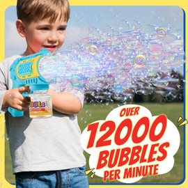 Toys for 3-8 Year Old Boys Girls: Bubble Guns with Bubble Solution 2 Pack, Bubbles Machine Blaster Blower Maker, Outdoor Toys for Kids Toddlers, Birthday Gifts for Ages 3 4 5 6 7 8 Year Old