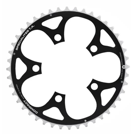 Spécialités TA Unisex's Compact 94pcd 5 Arm 9 Speed Chainring, Black, Outer 44T