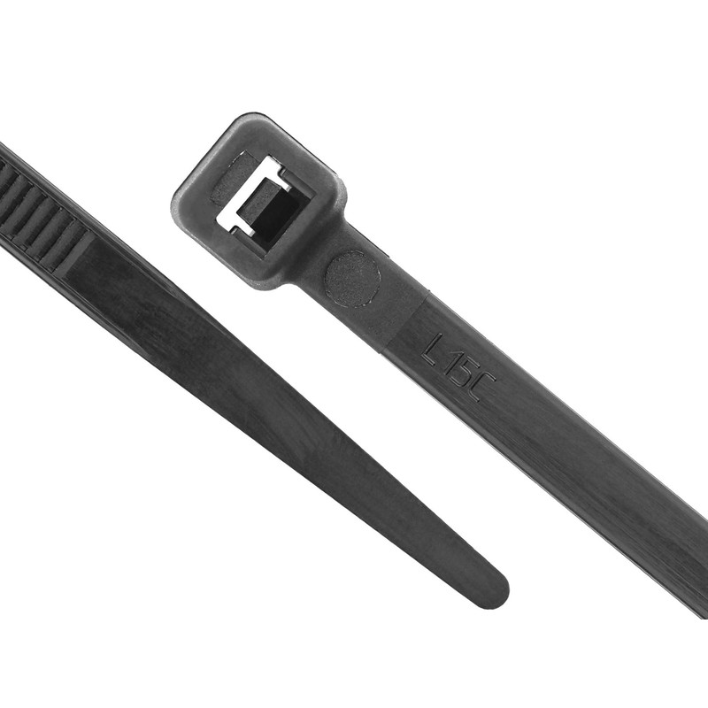 8 Inch Black Standard Nylon Cable Tie - 100 Pack