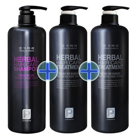 braided hair 1 Daenggi Meori Professional Herbal Hair Care Shampoo + 2 Treatments / 댕기머리 프로페셔널 허벌 헤어 케어 샴푸 1개 + 트리트먼트 2개