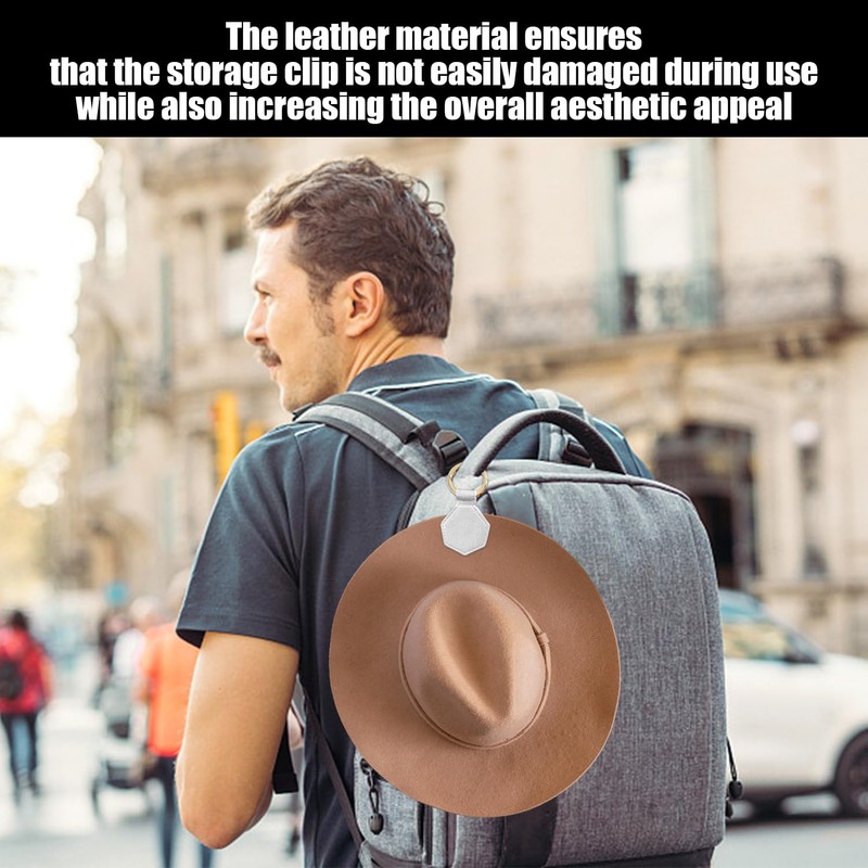 4 Pieces Hat Storage Clip, Magnetic Hat Clip, Leather Hat