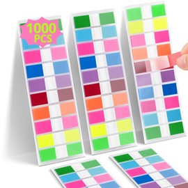 Transparent Sticky Note Tabs, 1000Pcs, 50 Pads, Bright Pop Up Index Tabs, Page Flags, Sticky Tabs, Repositionable Book Flags Strip, Ideal for Office, Study, and Daily Life Organization