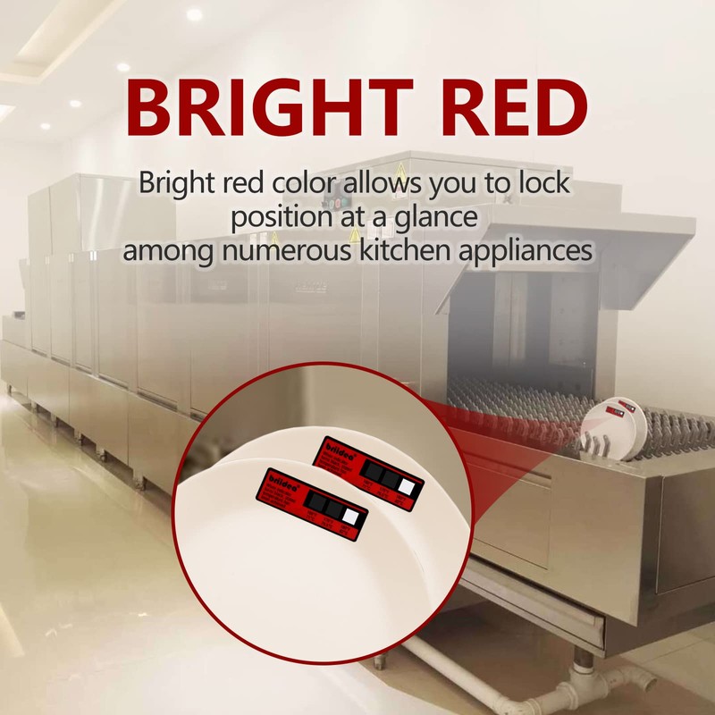 Dishwasher Temperature Labels, Briidea Temperature Label for Dishwashers, 3-Temp 160°F/71℃,