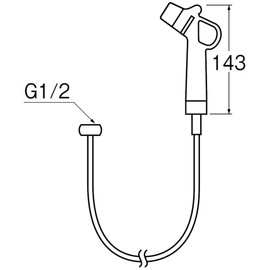 SANEI PN73F-13 Toilet Parts, Nozzle Washer, Water Flow Switcher, 3.9 ft (1.3 m)