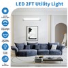 Airand Utility LED Light with Plug 2PCS Linkable Fixture 2FT