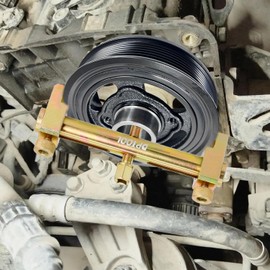 DPTOOL Harmonic Balancer Puller Set Crankshaft Pulley Removal Tool Universal Ribbed Auxiliary Drive Belt Pulley Puller Remover Tool for A/C Unit Water Pumps, Crankshafts and Alternators Pulleys