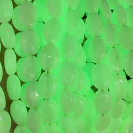 ABCGEMS Glow-in-Dark Mexican Olive-Green Aragonite Beads (AKA Cave Calcite- Extremely Rare) Healing Crystal Chakra Energy Stone Ideal for Bracelet Necklace Ring DIY Jewelry Making Smooth Oval 10X14mm