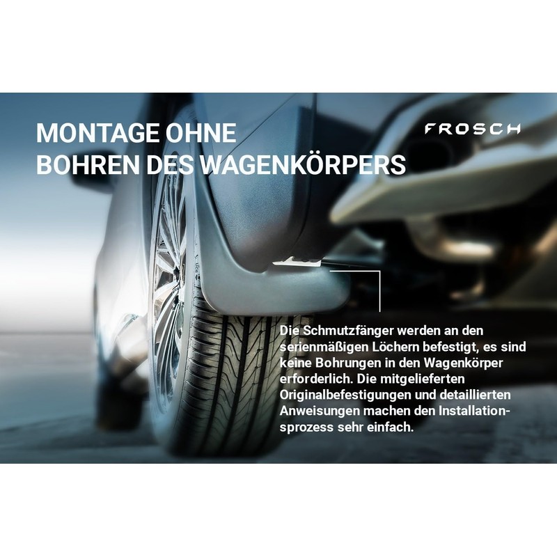 Mud Flaps Front for Volkswagen Touareg 2018-> 2 Pieces (Optimum)