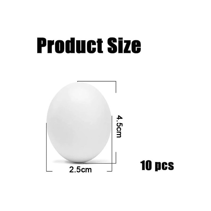 10pcs Solid Parrot Plastic Fake Eggs Realistic Simulated Fake Bird