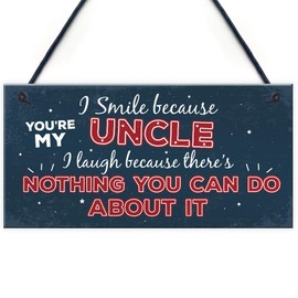 RED OCEAN Funny Uncle Birthday Gifts Presents Hanging Plaque Keepsake Christmas Uncle Gifts